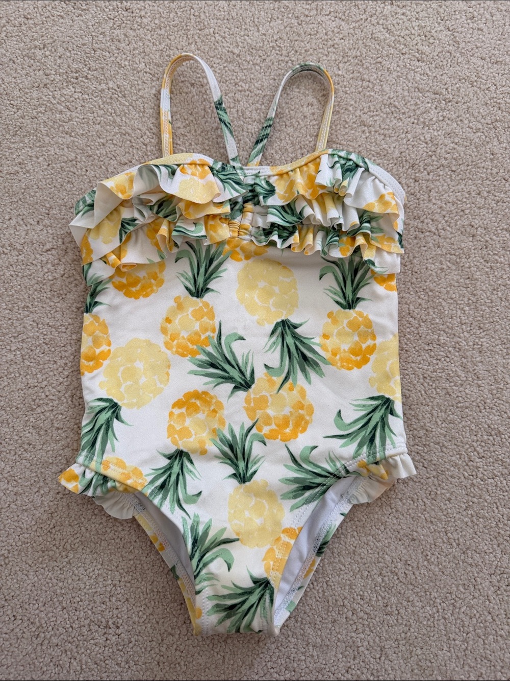 Janie and Jack Pineapple Print Swimsuit